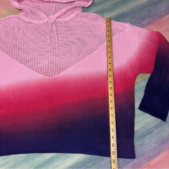 Spiritual Gangster Amar Meshed Up Ombré Cherry Dip Dye Hoodie size S oversized - Picture 10 of 10